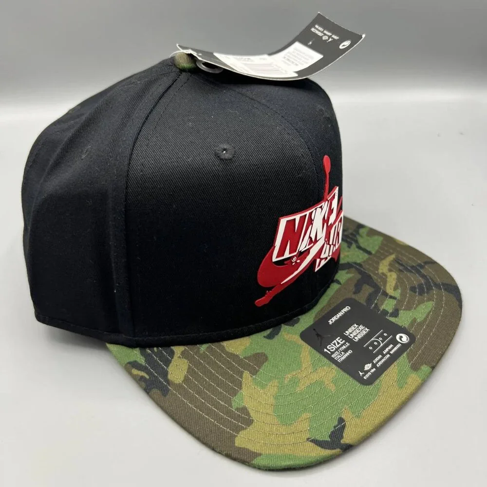 Nike Air Jordan‎ Pro Hat Men Black Camouflage Jumpman Snap Back Cap New